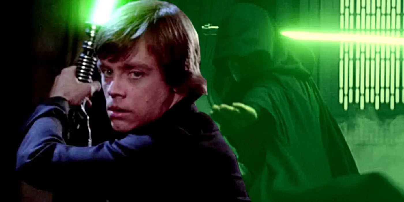 What was Luke's ROTJ lightsaber made from?