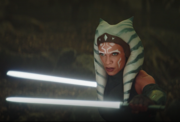 Ahsoka Tano with Two White Lightsabers