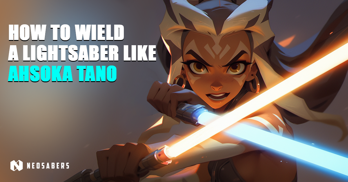 Wield a lightsaber like ahsoka tano