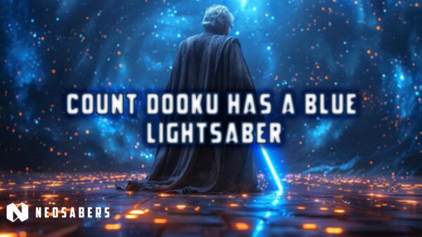 Count Dooku has a blue lightsaber