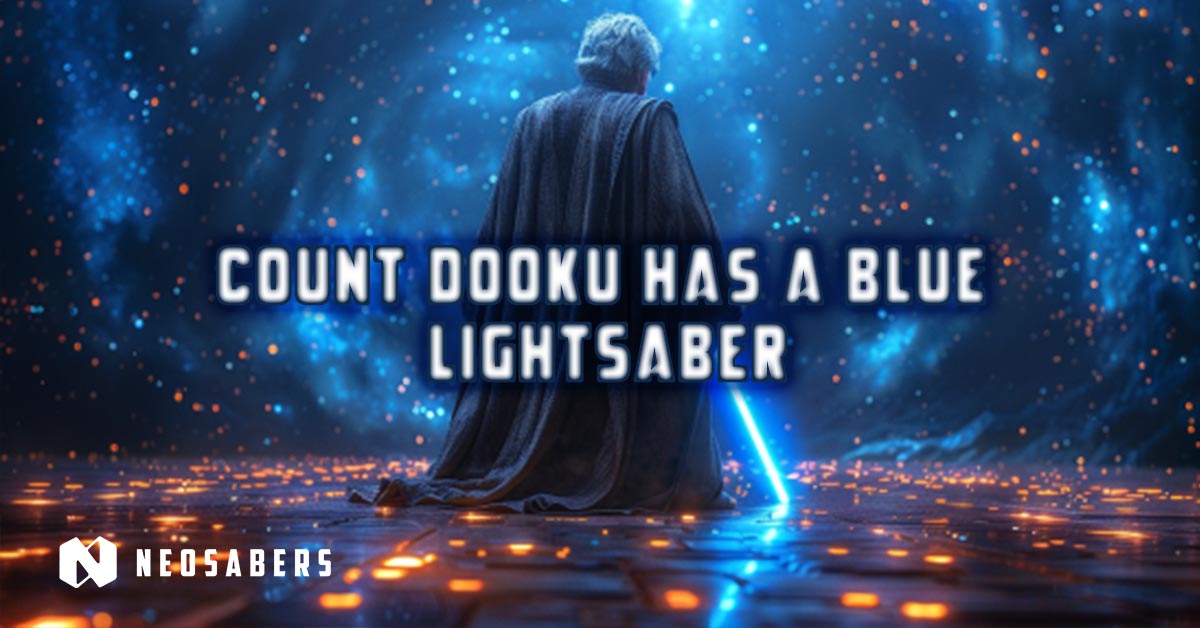 Count Dooku has a blue lightsaber